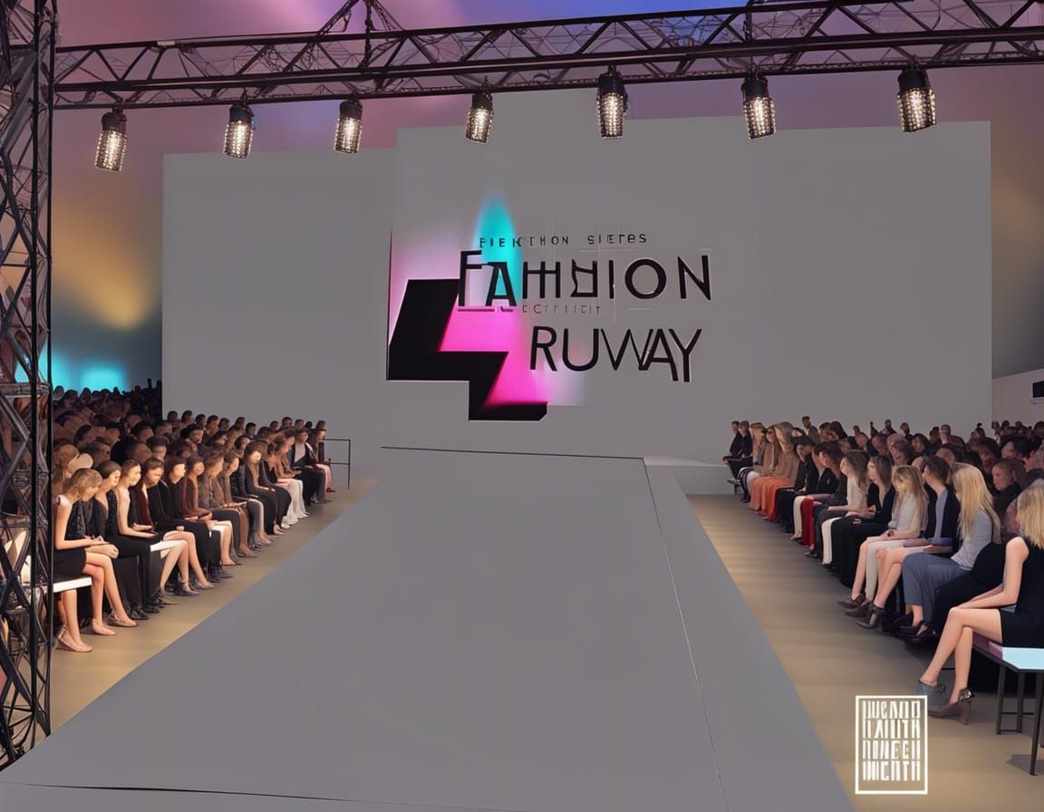 Hyperrealistic Fashion Runway with Dramatic Lighting