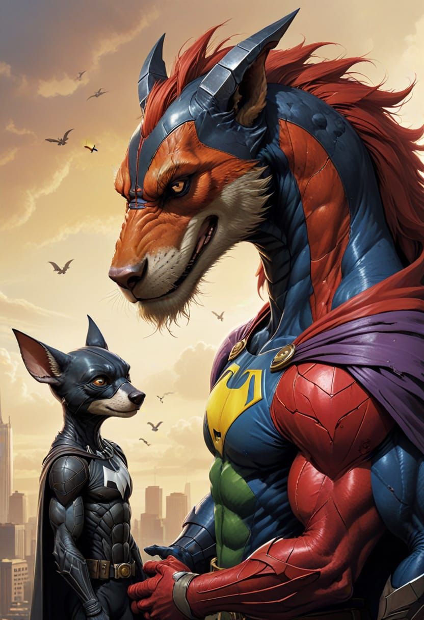 Superhero and Supervillain Animals Forge Unlikely Friendship