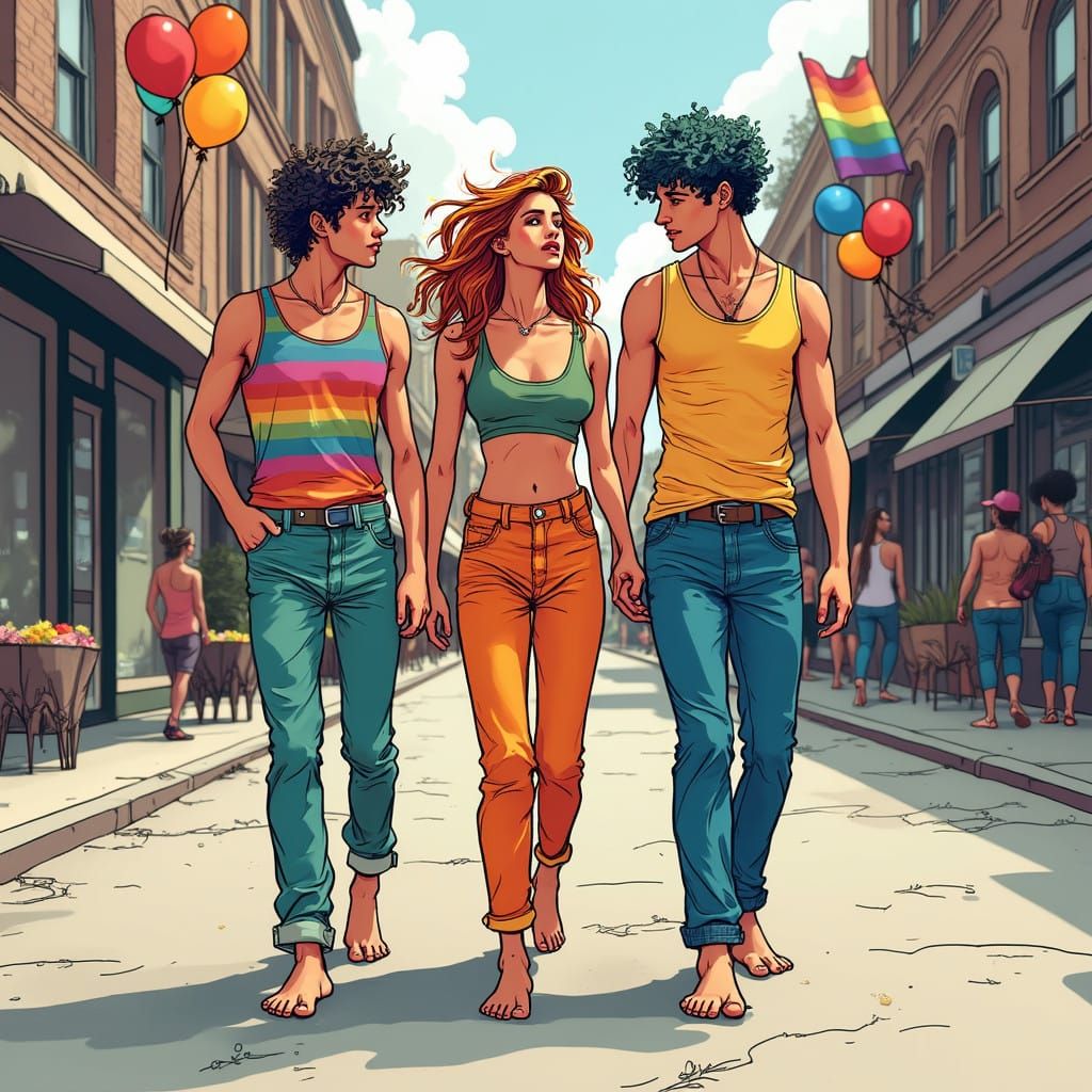 Prideful Stroll, Barefoot and Fabulous