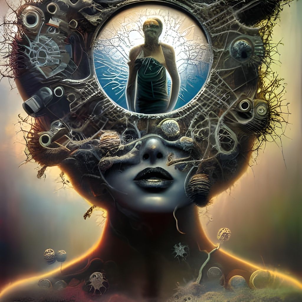 Dystopian Sci-Fi Landscape with Harmless Nuke