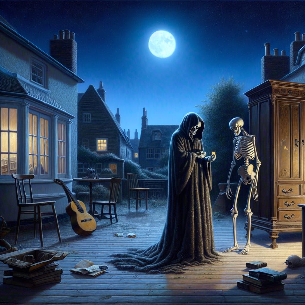 Poignant Solitude: Ghost and Skeleton in Abandoned House