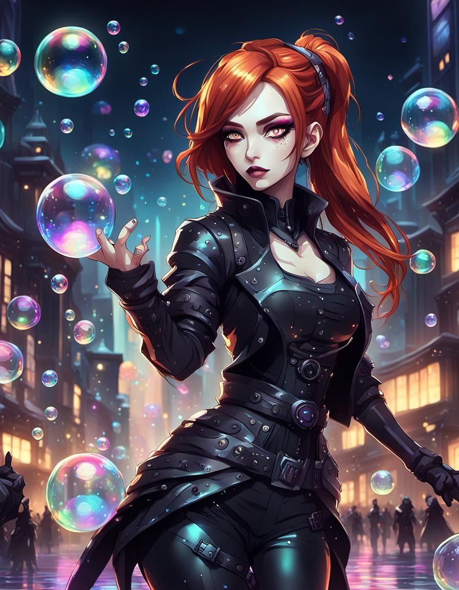 Anime Villain in Futuristic City with Motion Effects