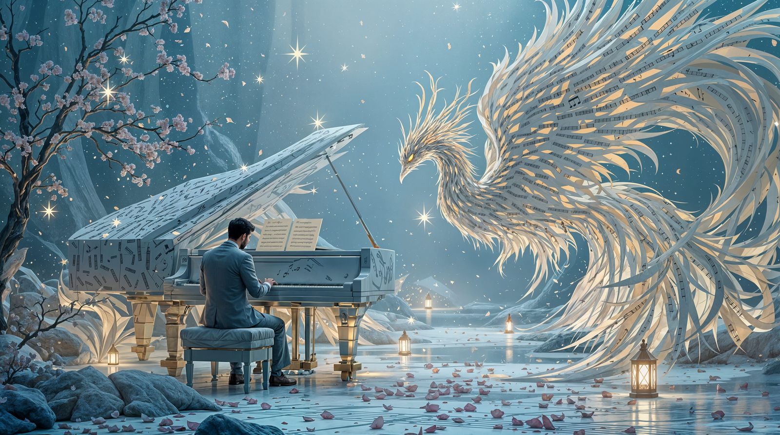 Surreal Phoenix Concerto in Frosty Twilight