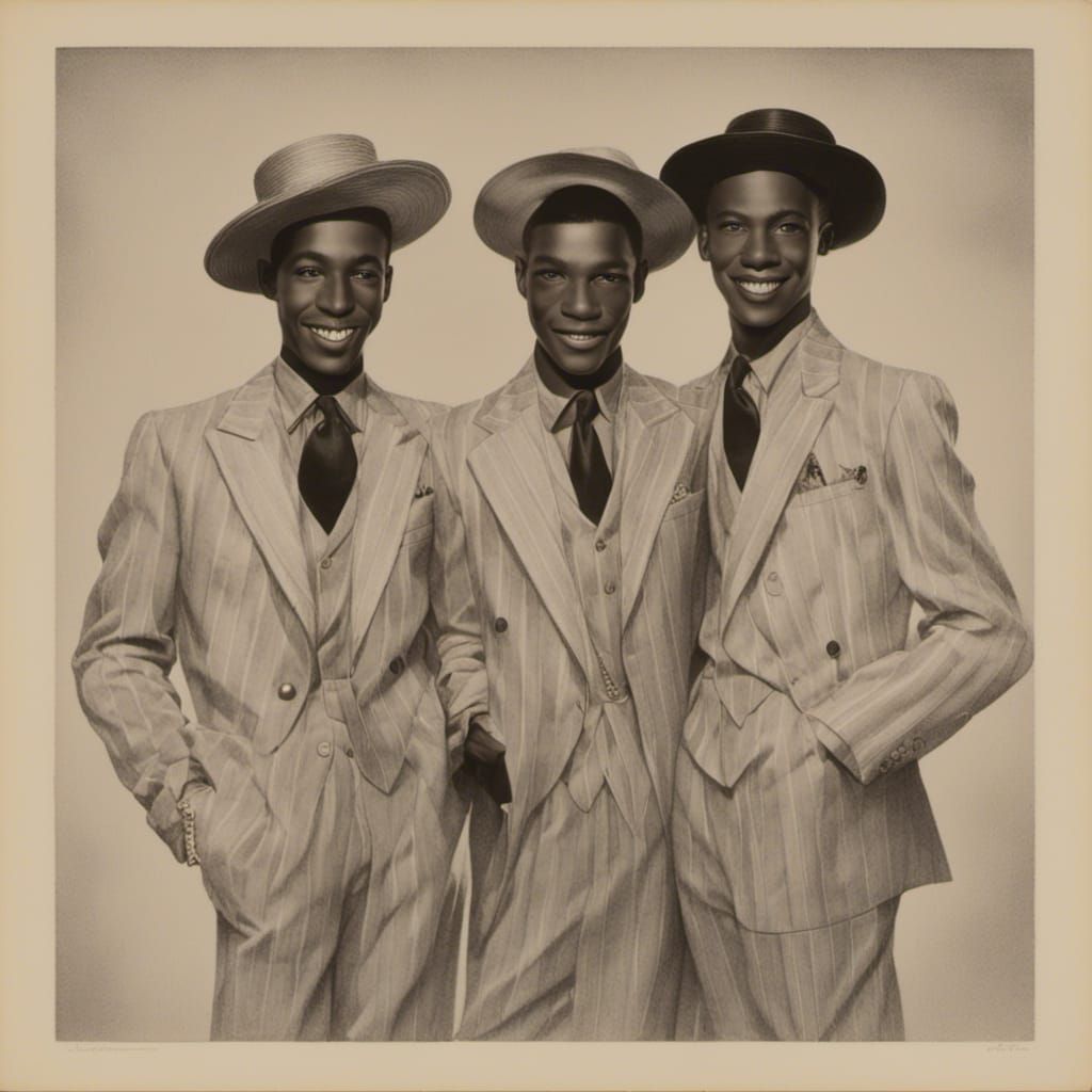 Nicholas Brothers Portrait, 1936, Vintage Style
