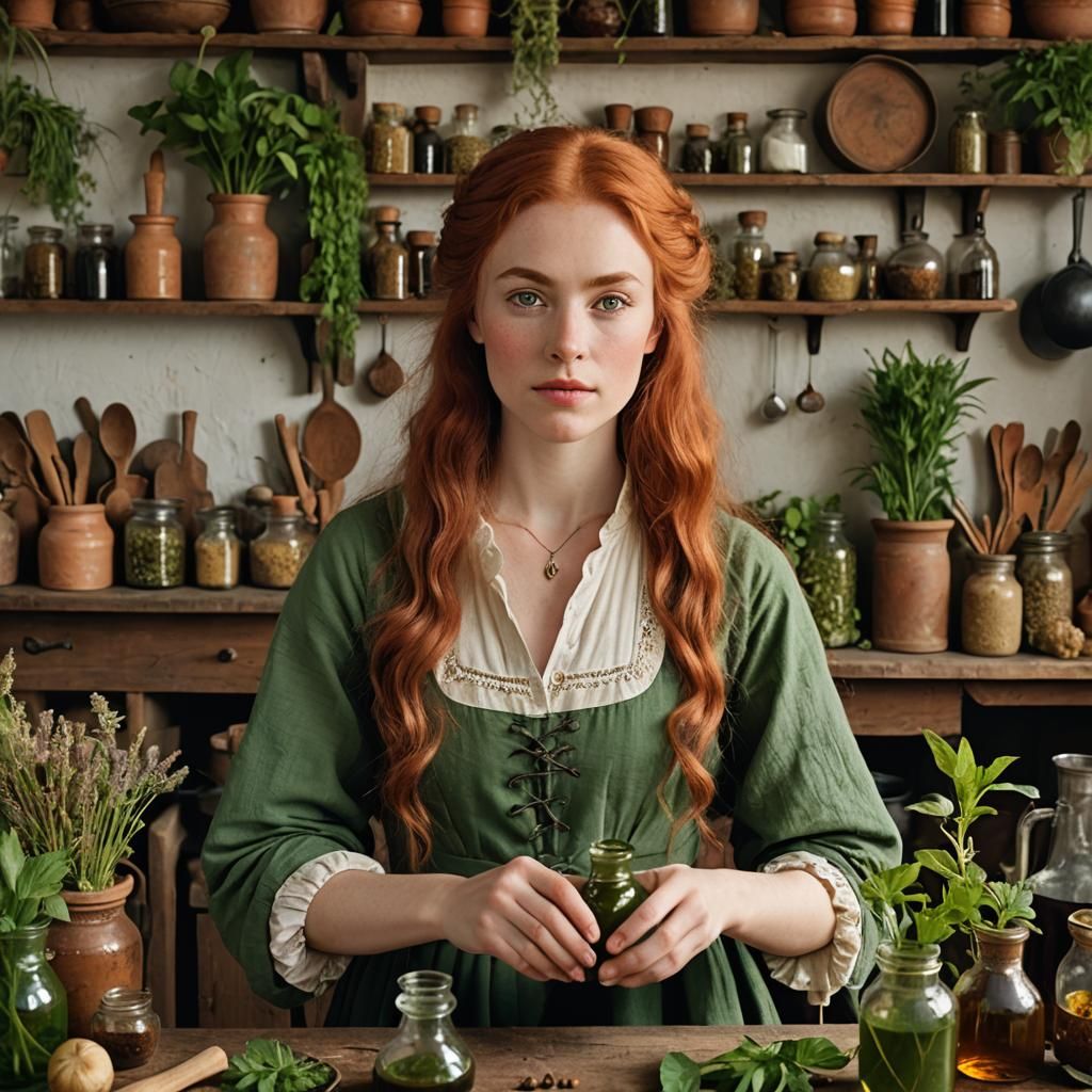 18th Century Herbalist in Anime Style