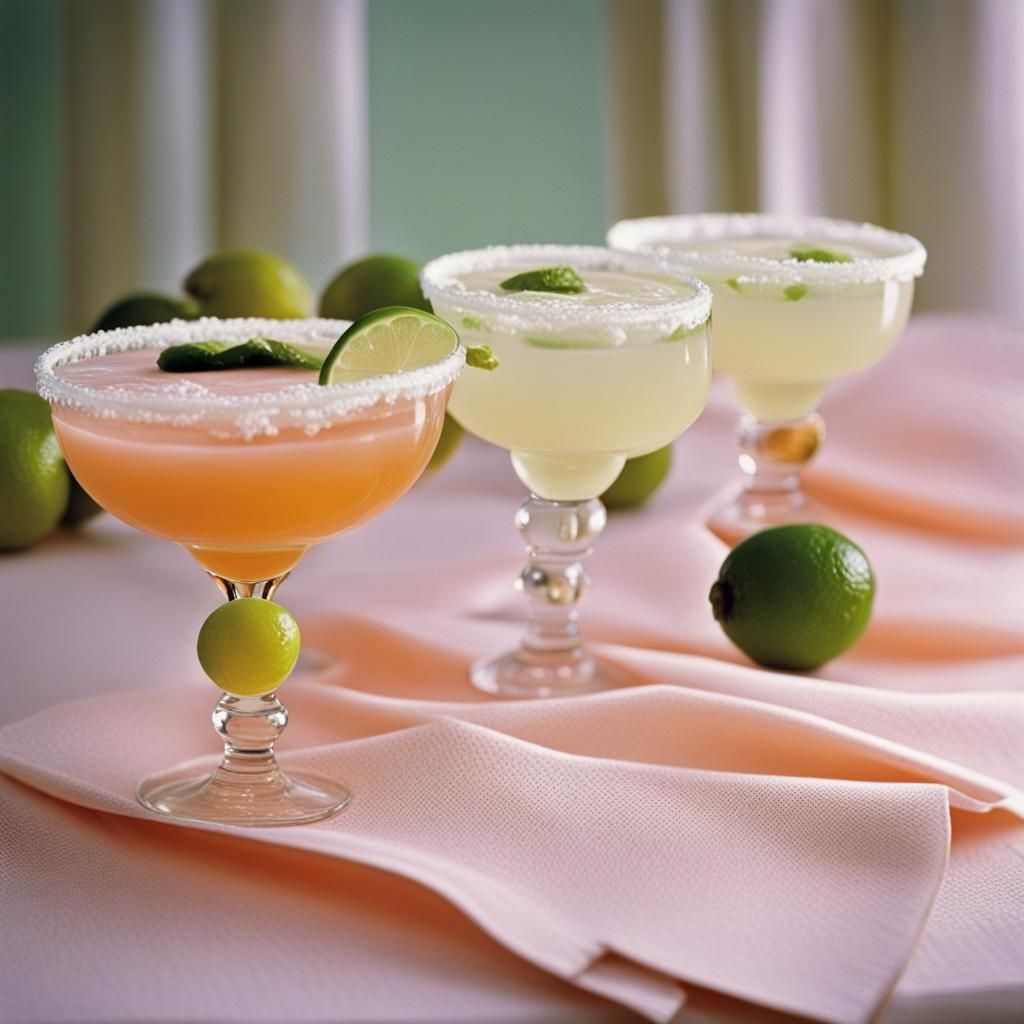 Pastel Margaritas in Slim Aarons Style