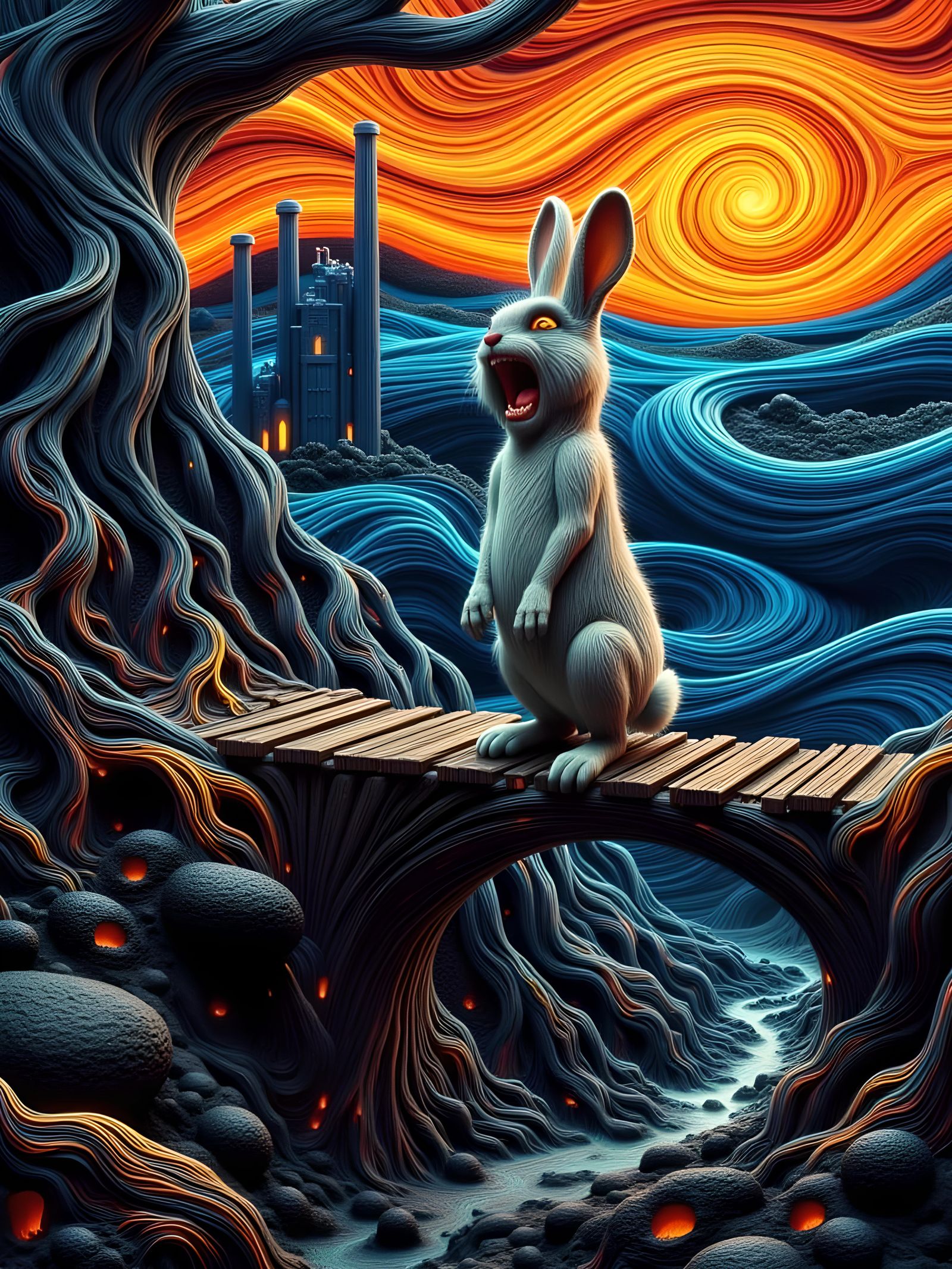 Screaming Rabbit: An Expressionist Nightmare