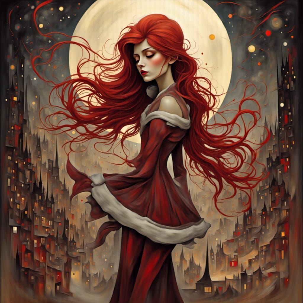 Stunning Woman in Santa Suit - 3D Game Cinematic