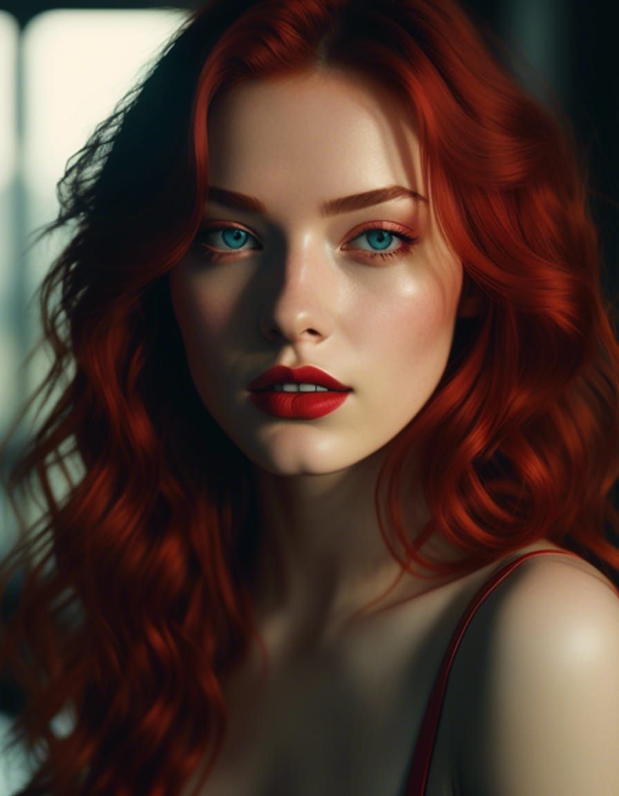 Stunning Redhead Portrait in Professional Photography Style