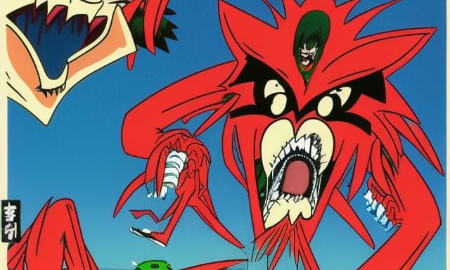 Legendary Trash Monster in Manga Style