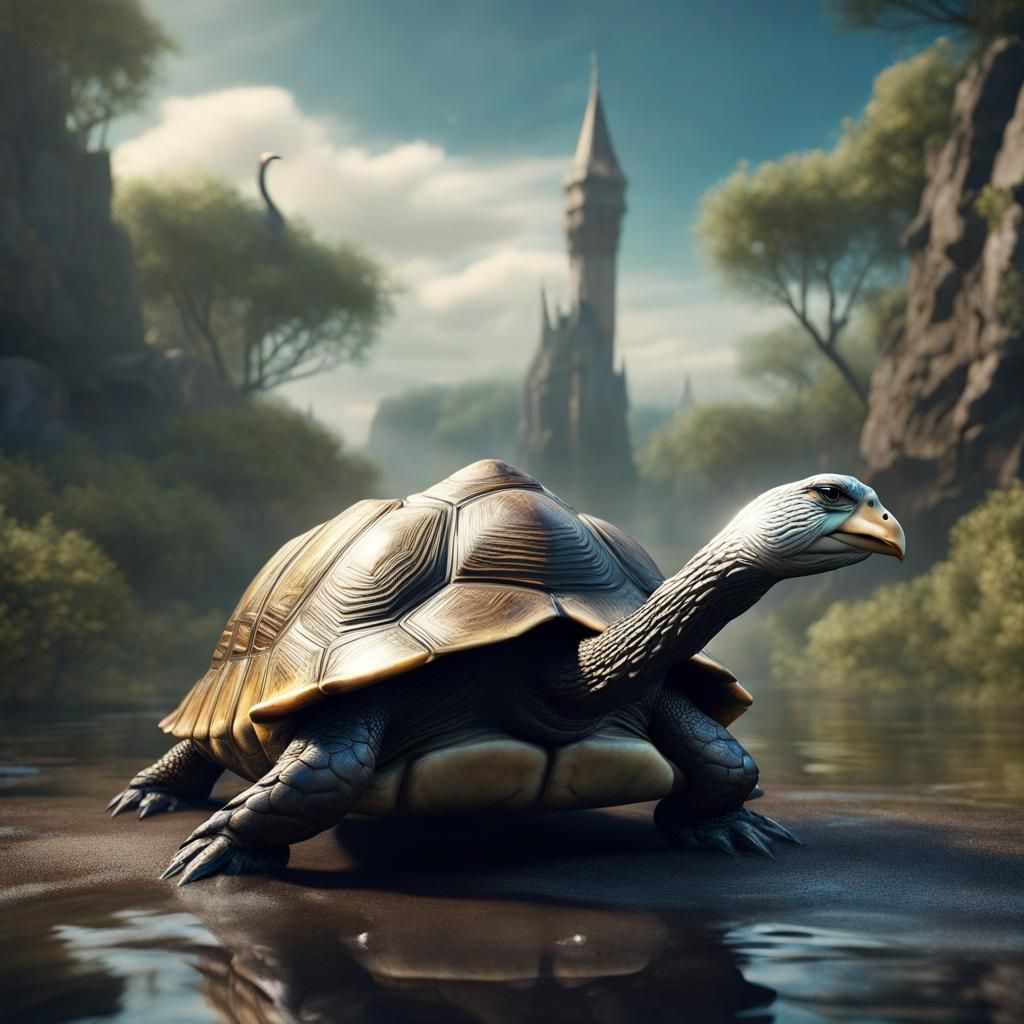 Goose-necked Turtle: Fantastical Concept Art