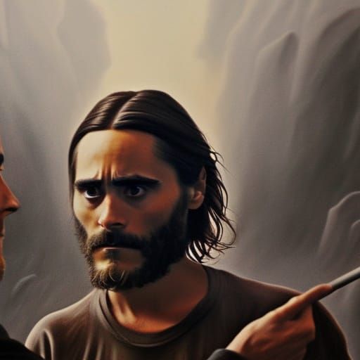 Menacing Joaquin Phoenix Looms Over Jared Leto