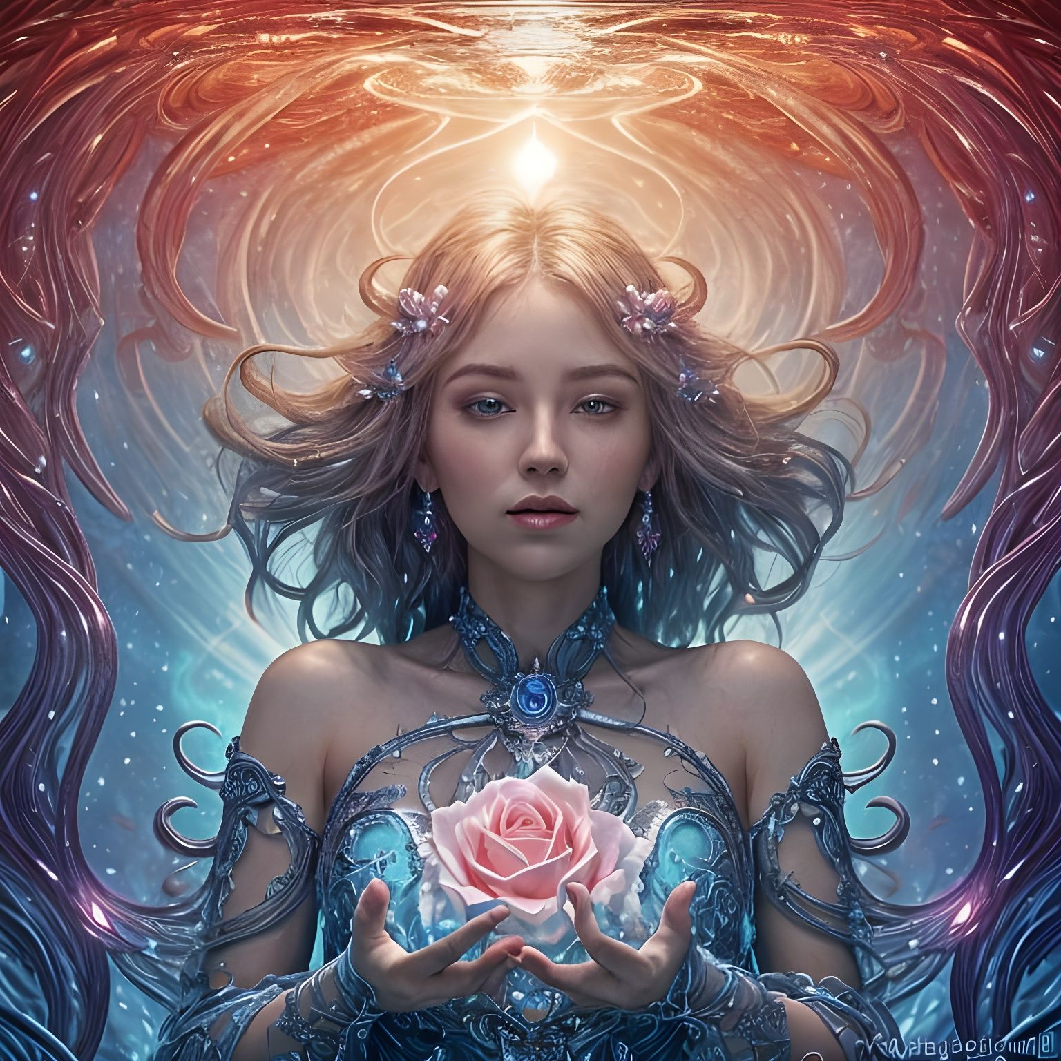 Melting Crystal Rose Pours Iridescent Goo