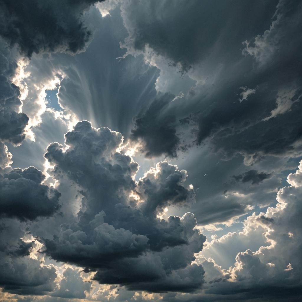 Abstract Sky with Moving Clouds, Detailed Matte Painting
