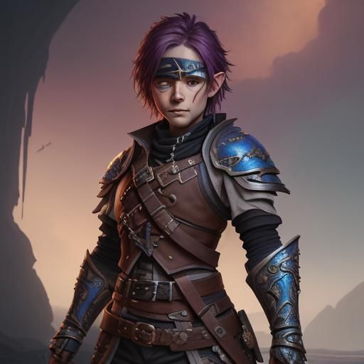 male halfling pirate eye patch