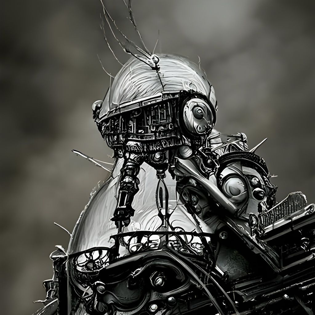 Robot rides a cockroach