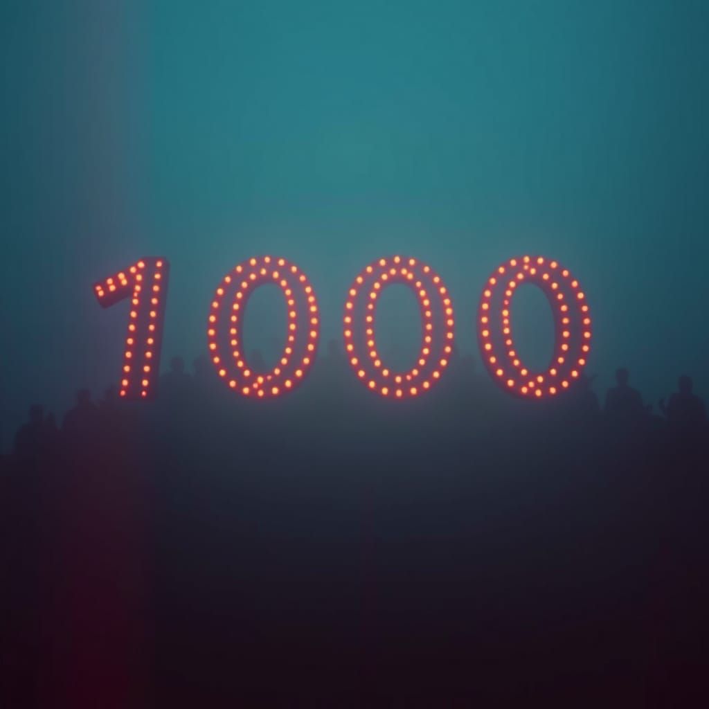 1000 spelled out in a challenge setting