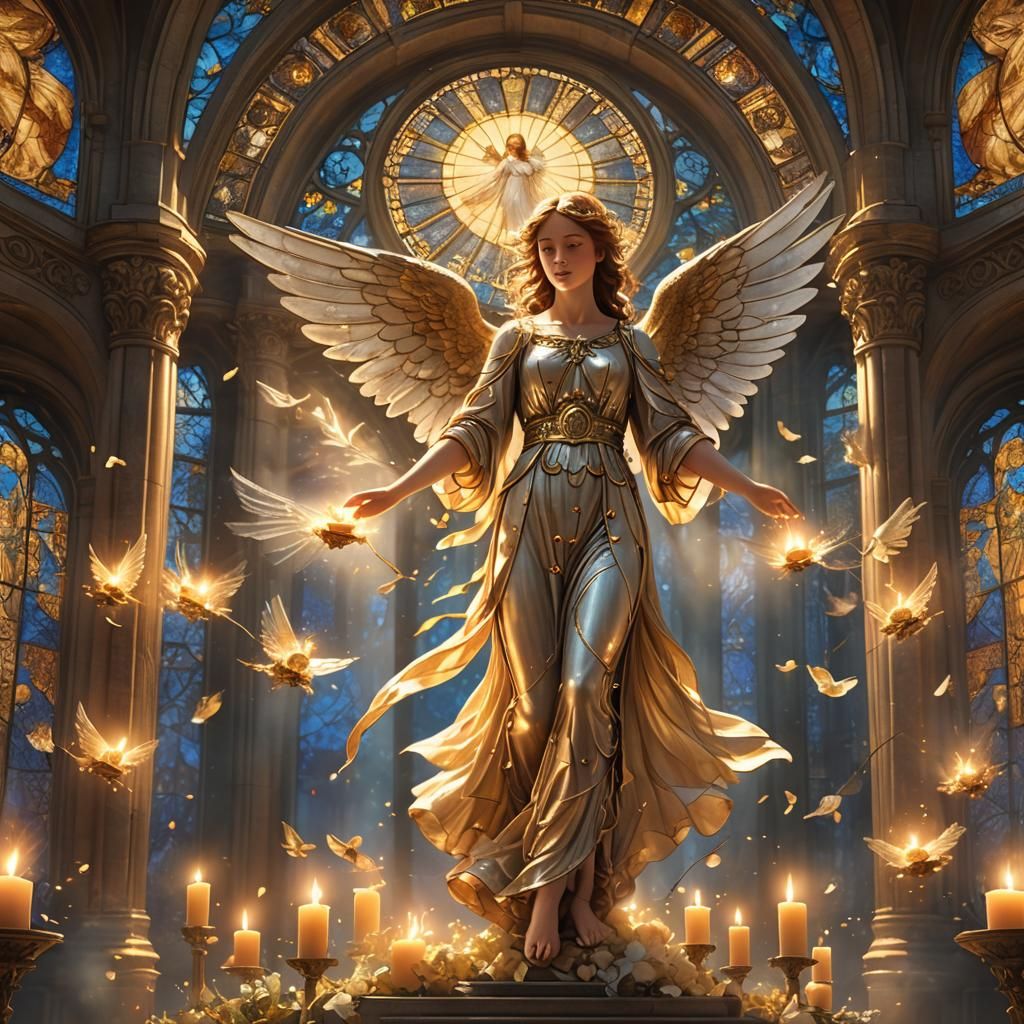 Angel in Heaven: Art Nouveau Matte Painting