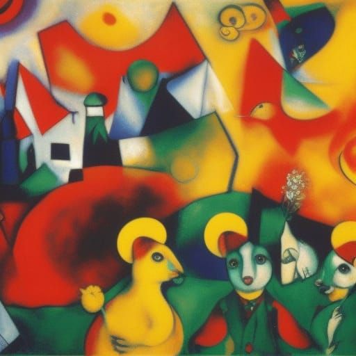 Gunners in a Chagall-esque Dreamscape