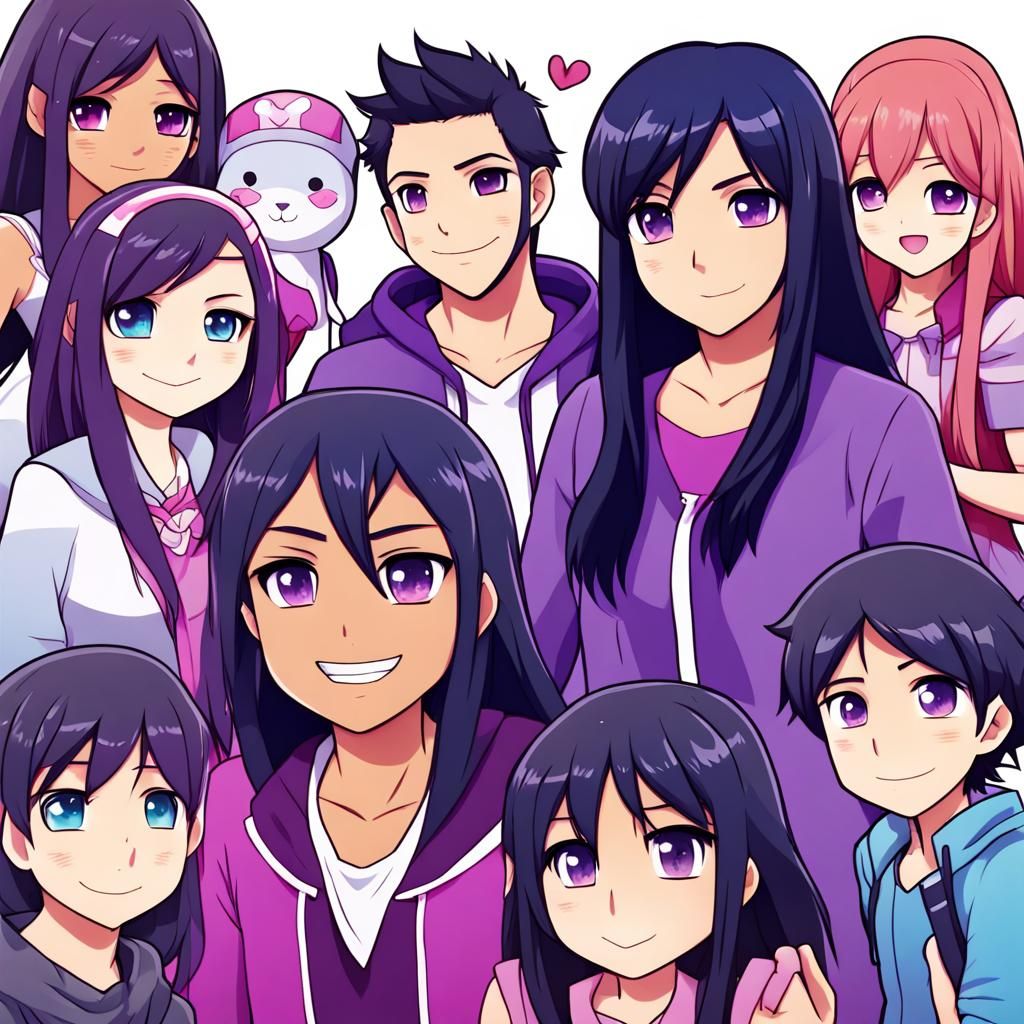 Anime Style Friends Illustration