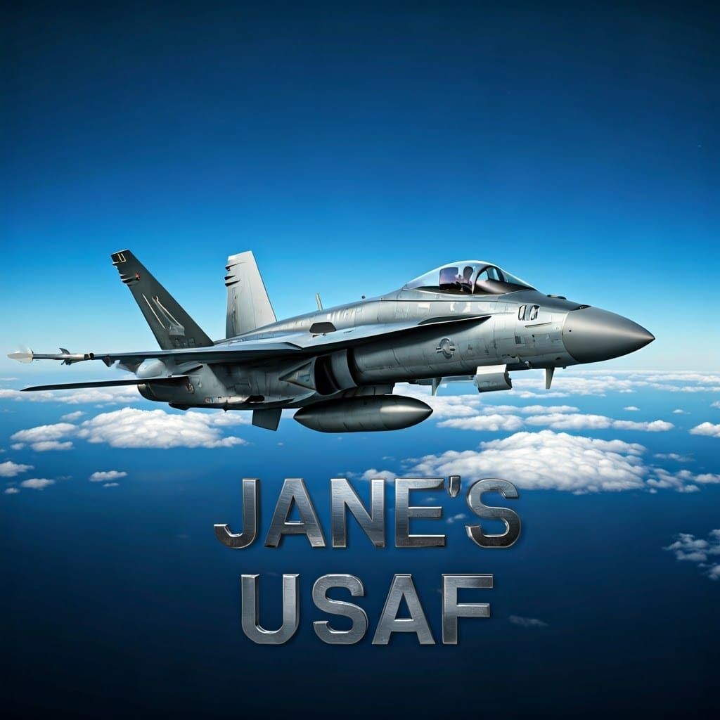 Jane's USAF: F-18E Fighter Jet in Electric Blue Sky