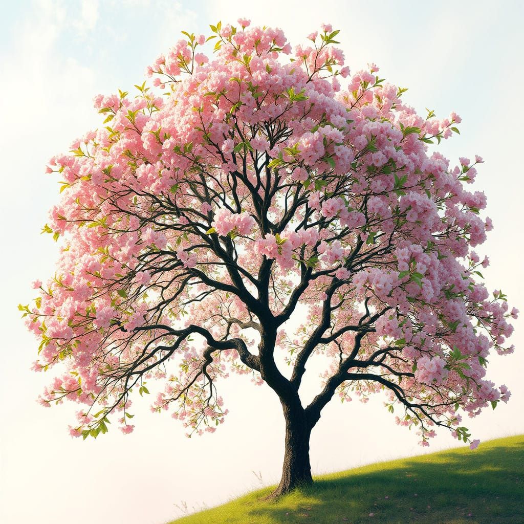 Impressionist Masterpiece of a Tree in Spring Bloom
