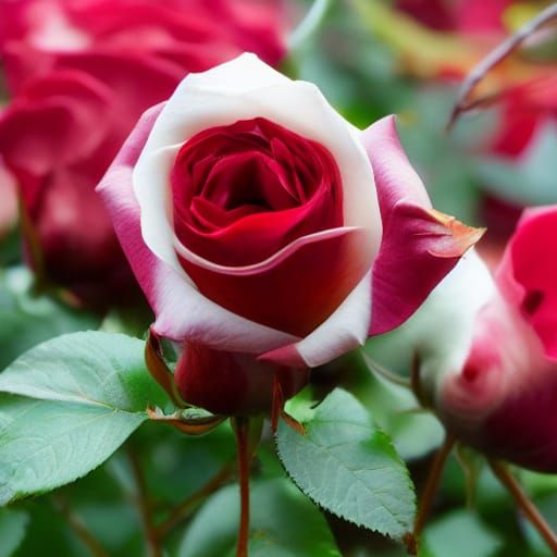 Velvety Rose with Gradient Petals