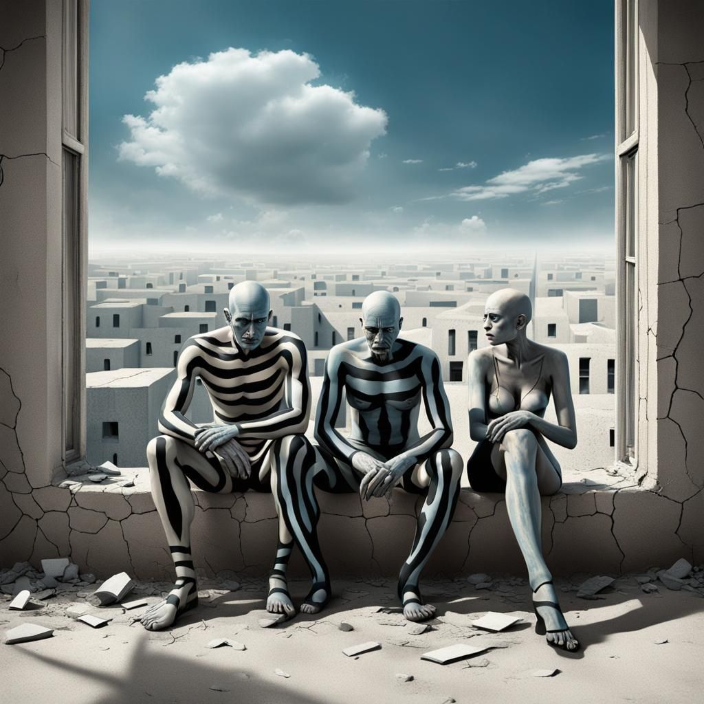 generate high definition hyperrealistic photo, 3D, surreal, ...