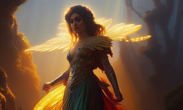 Fairies Queen Portrait in Mystical Art Style