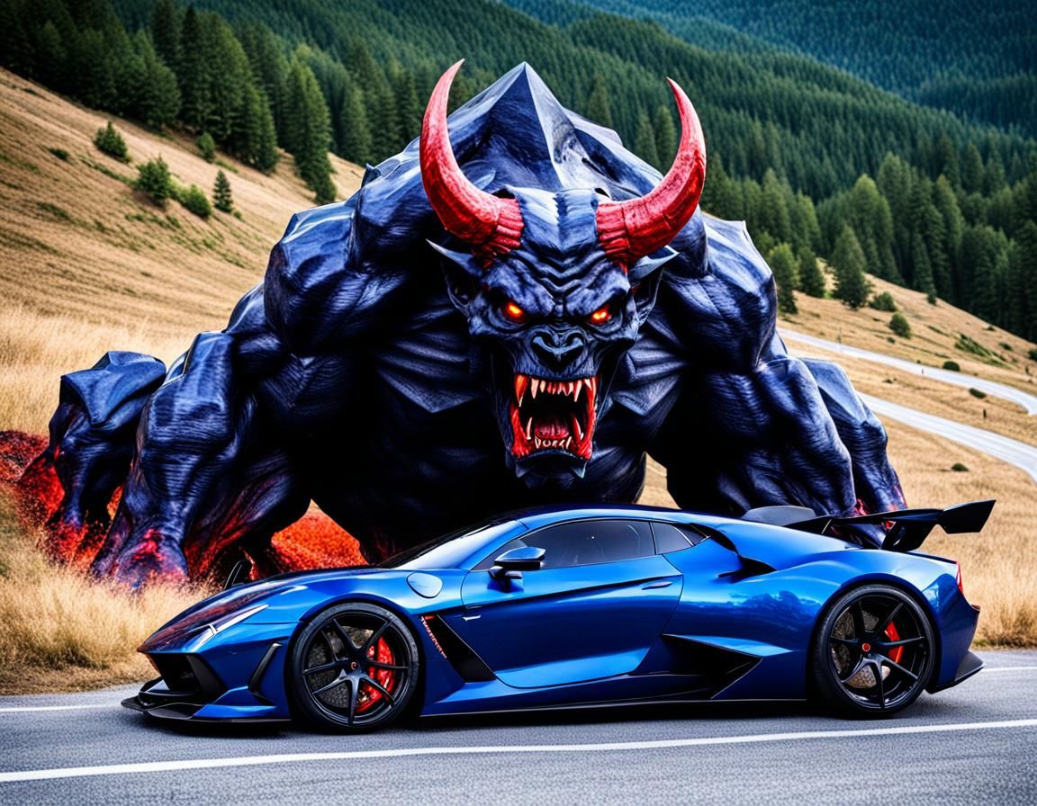 Burple Super Car & Matching Demon