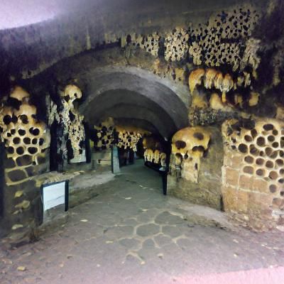 Eerie Catacomb of Skulls and Bones