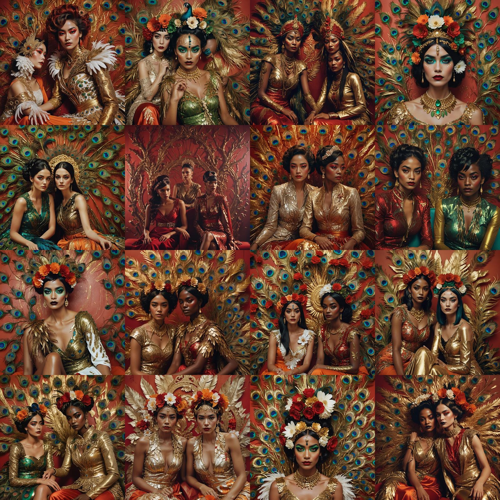 Dramatic Portrait of Two Women in Cinematic Style