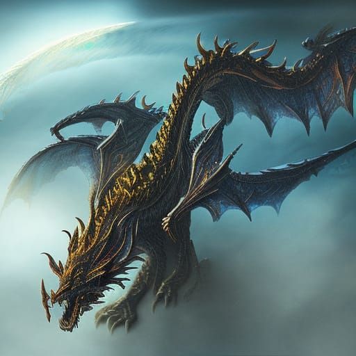 Epic Star Dragon in Digital Matte Painting