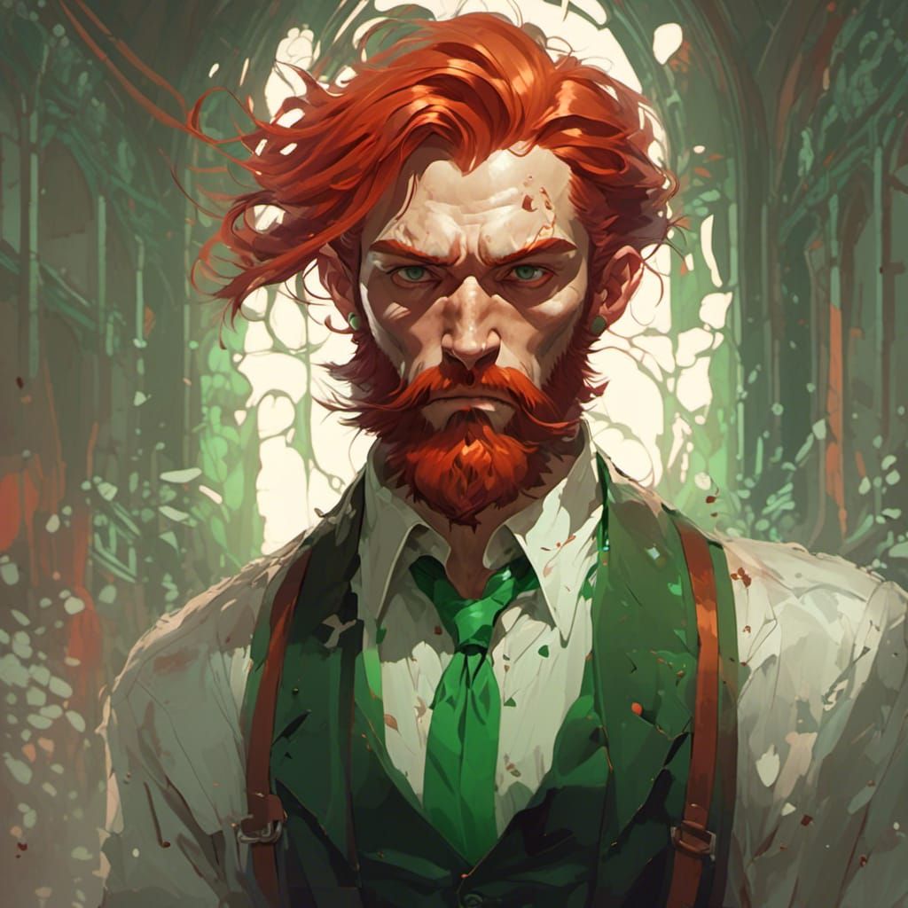 Regretful Reverend Portrait in Hyperdetailed Digital Art