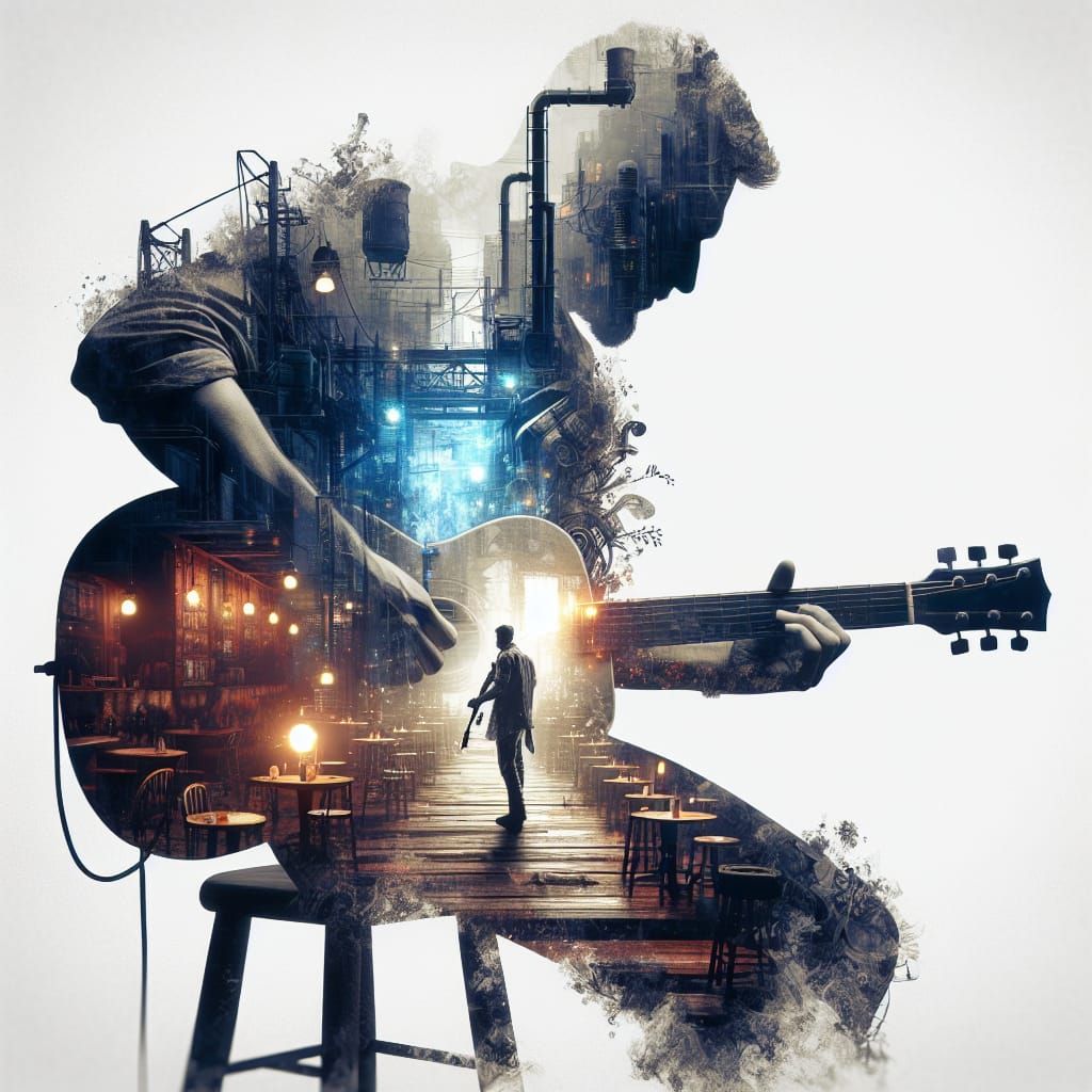 Cyberpunk Concert Scene in Hyperdetailed Digital Art