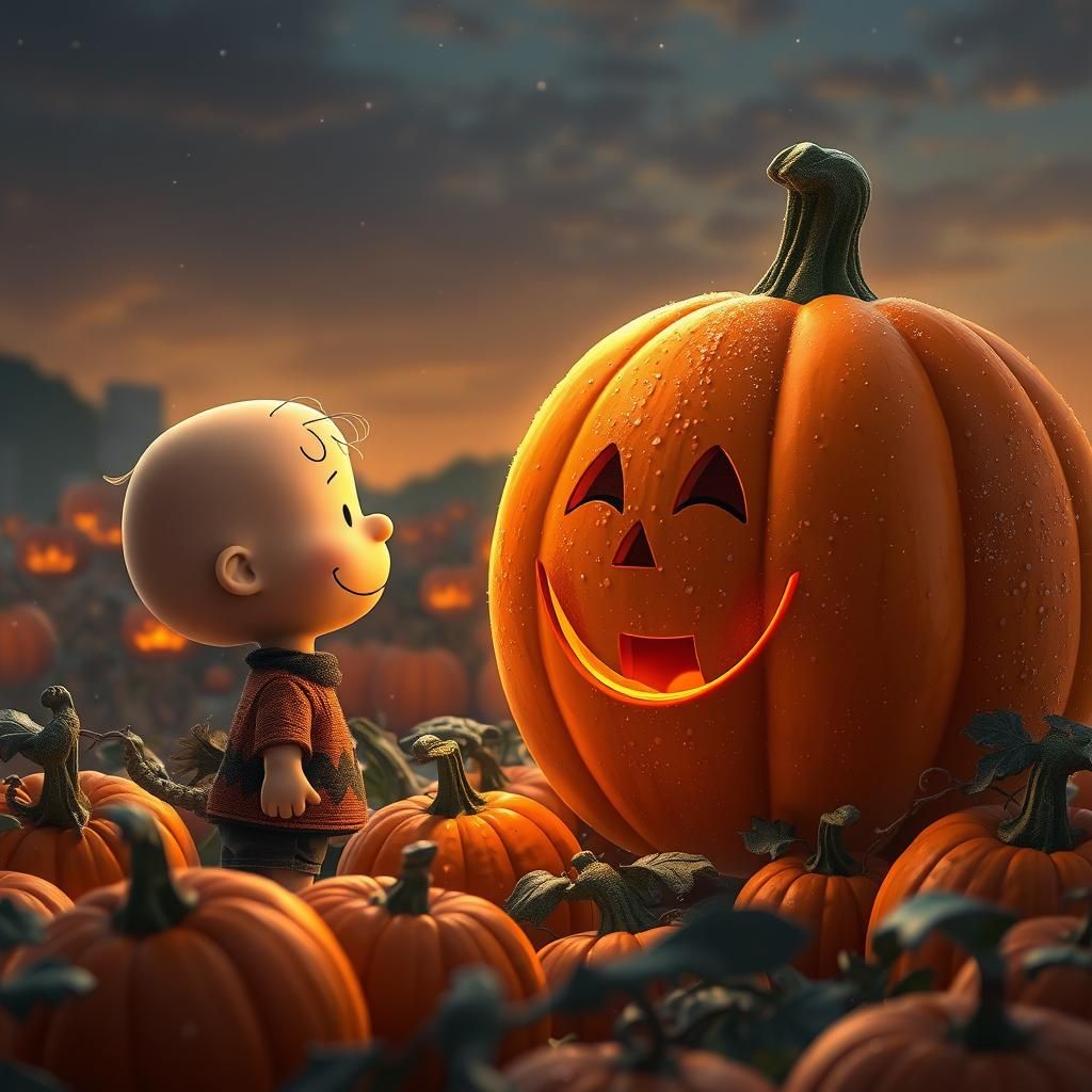 Linus From Peanuts Finally Meeting The Great Pumpkin