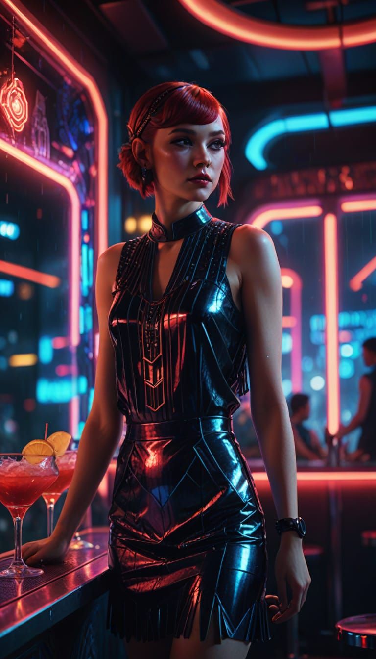 Sci-Fi Cocktail Bar Concept Art