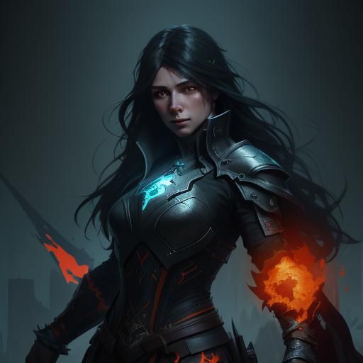 Dynamic Abstract Art in Red White and Black