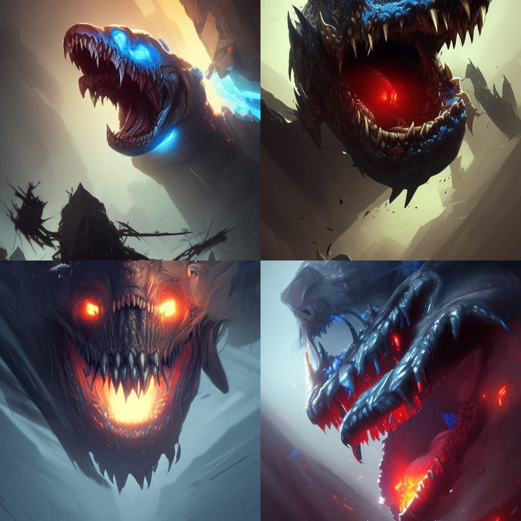 Angry Chest Mimic with Blue Teeth