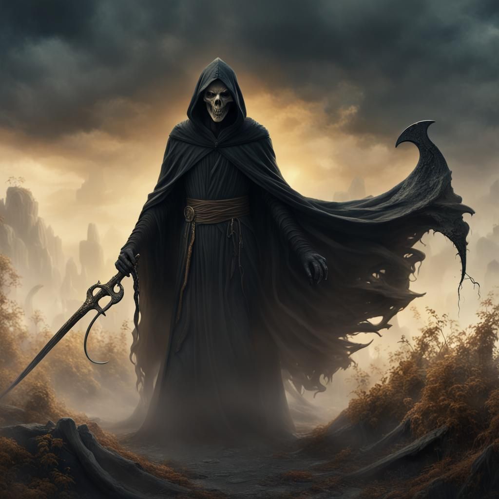 Grim Reaper in Mist, Digital Matte Painting