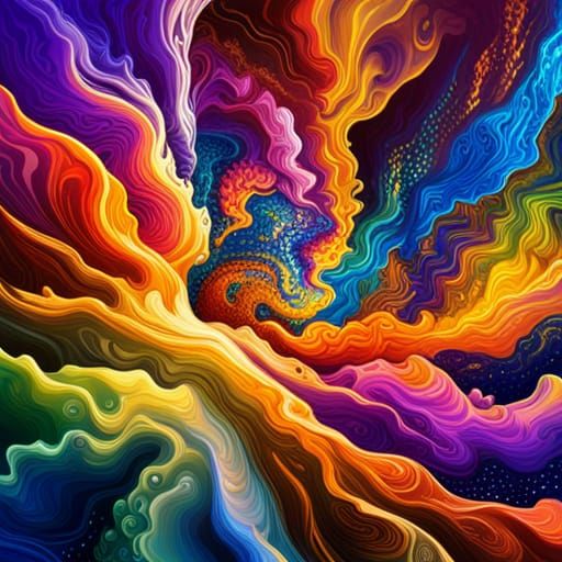 Hyperrealistic Flowers in Neo-Impressionistic Graffiti Art