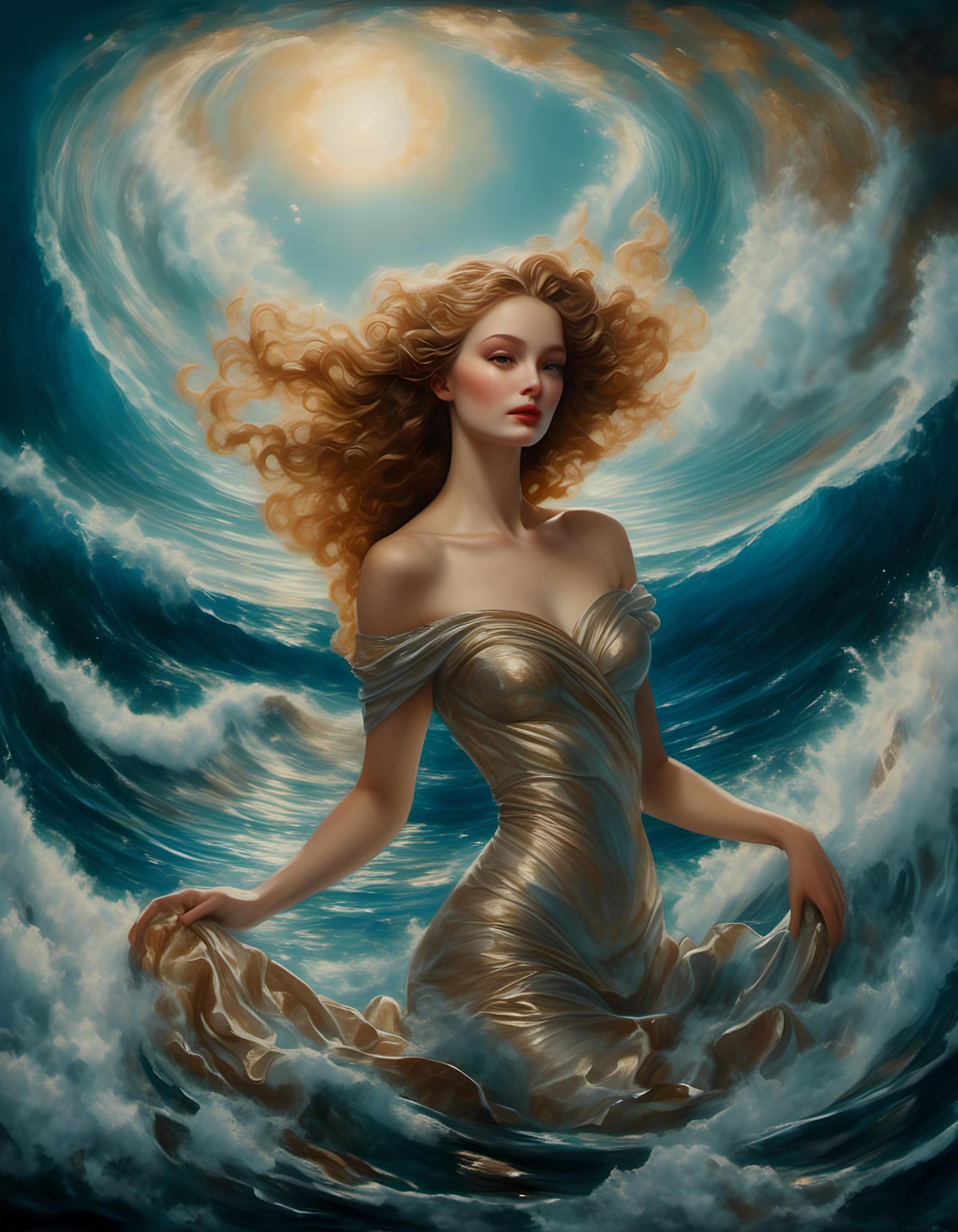 Celestial Venus: Art Deco Reimagining