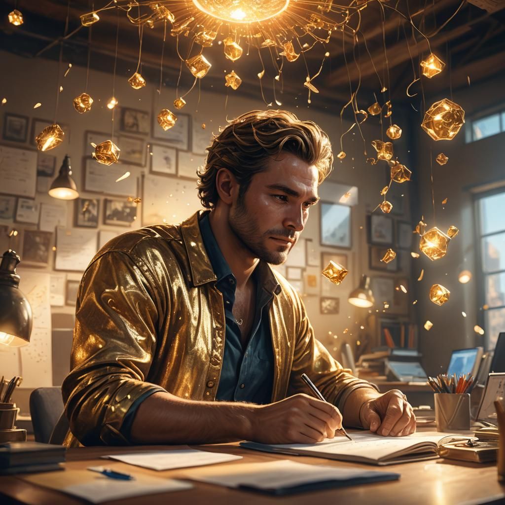 Radiant Man Working Towards a Bright Future