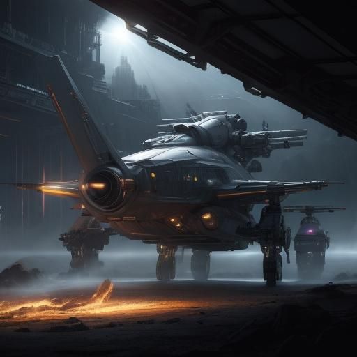 Heavily armed spacecraft
