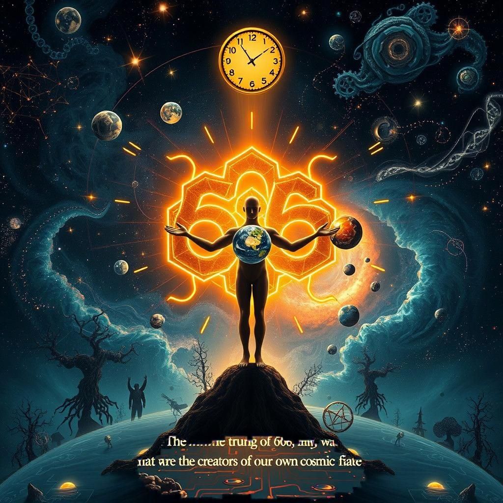 Humanity's Cosmic Destiny: A Symbolic Illustration