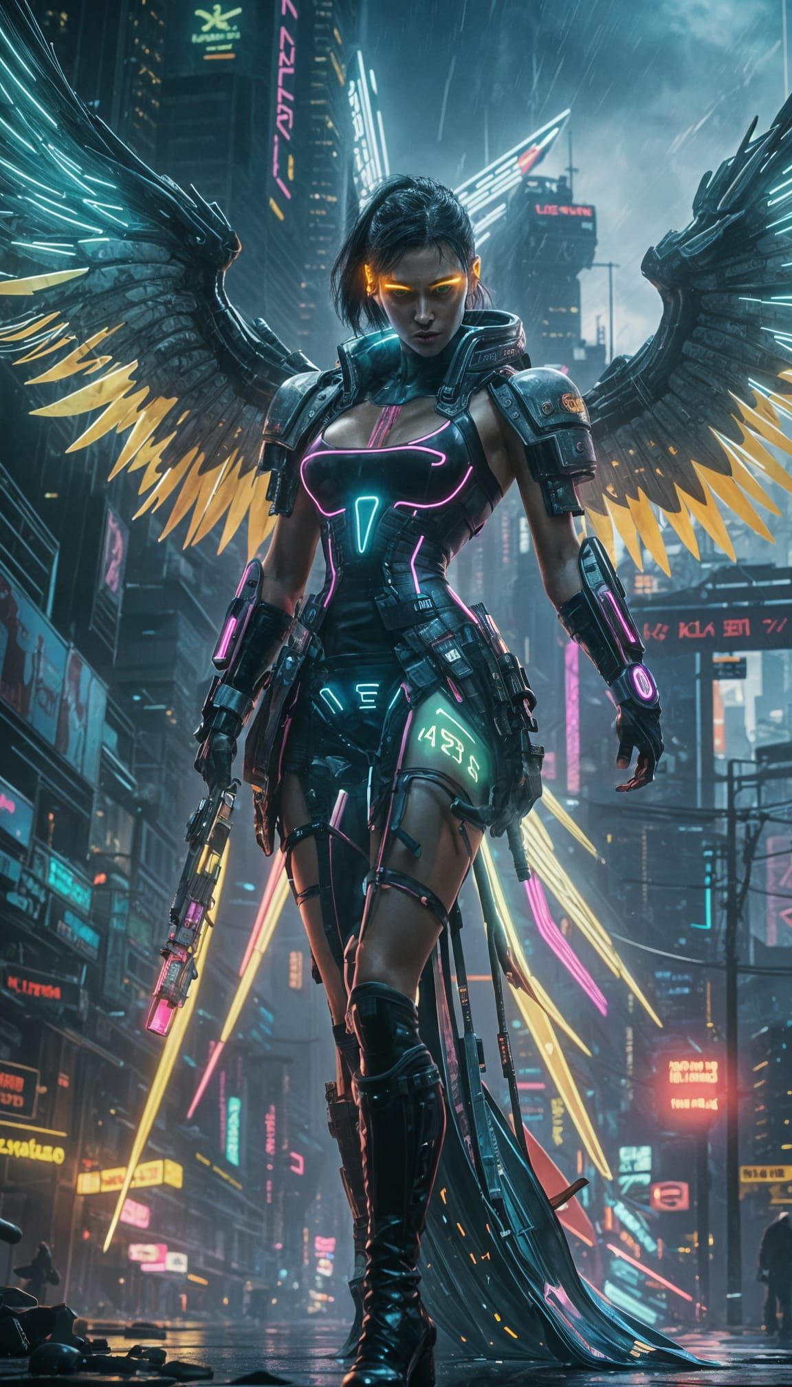 Cyberpunk Neon Cityscape Inspired by Blade Runner