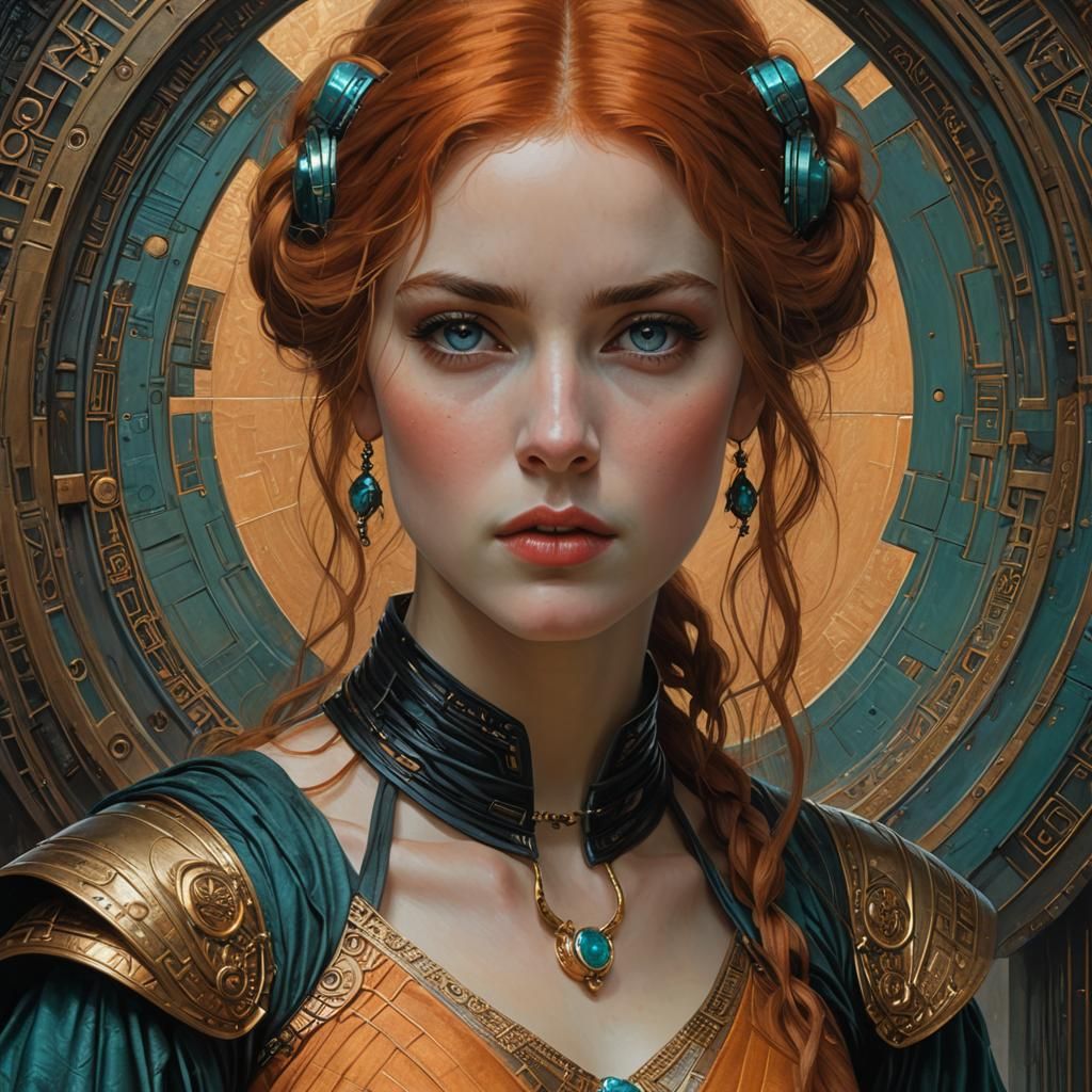 Lady Jessica Portrait in Oil Painting Style