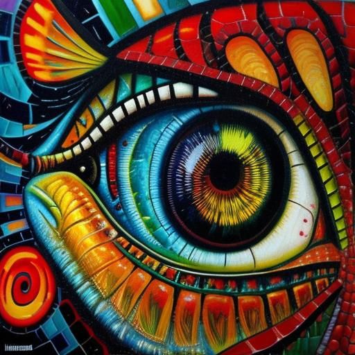 Angler Fish Oil Painting in Pop Surrealism Style