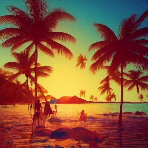 Maldives Beach: Breathtaking Photorealistic Landscape