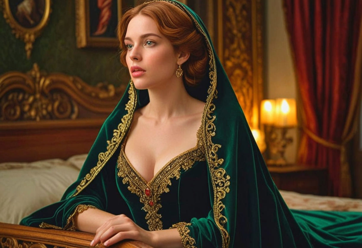 Elegant Woman in Golden Light